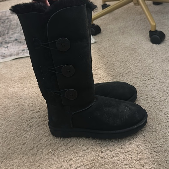 Bailey Suede Button Triplet Tall Boots - Picture 3 of 8